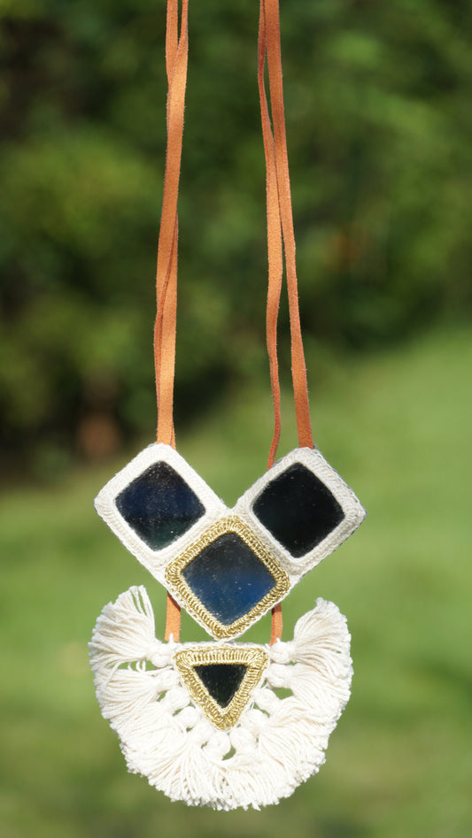 Boho mirror necklace